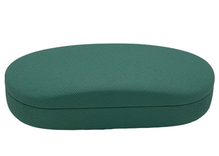 Green Color Odm 47mm Metal Glasses Case Packing Iron Leather